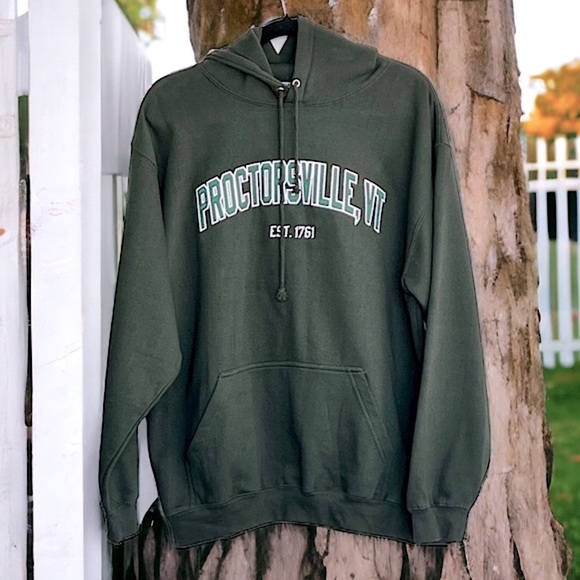R Sport Proctorsville VT Singleton’s Store Hunter Green Hoodie, Est. Men’s L - Picture 14 of 14